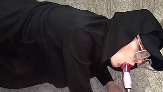 Horny Lesbian Teen Rides New Machine