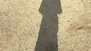 Desperate To Pee At The Park: Girl Almost Pisses Herself In Public Before Squatting Behind Bushes