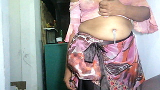 Desi Maid Dressed with Wife's Sexy Outfit and It Was Reviling Desi Big Assets Wanted Him to Fuck Her