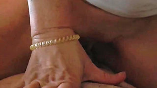 Riding my friends cock while I play with my pussy