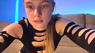 Masturbate with Blond in Sexy Costume