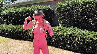 Oil Sex Wrestle with Strap on Punishment Round - Mars Solo & Tatiana