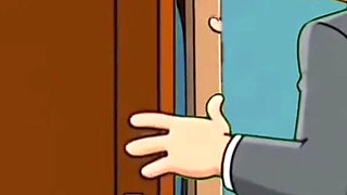 Cuckold Husband Is Furious That His Wife Is Cheating with Her Lover. Cartoon