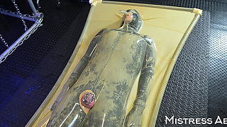 Vacbed Squirting: Mistressae Having Fun with Tranluscent Vacbed and Funnel