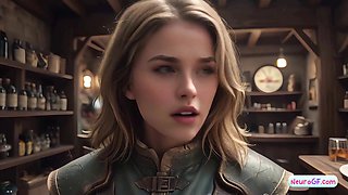 Skyrim babes love big cock deepthroat & getting their faces glazed