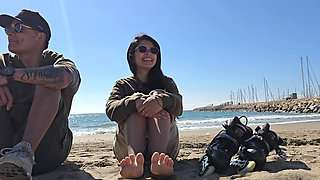 Cheating Girlfriend Fucks Stranger in The Bathroom!