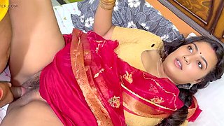 Newly Married Indian Bhabhi First Night Fucked by Sasurji in Desi Hindi Viral Video