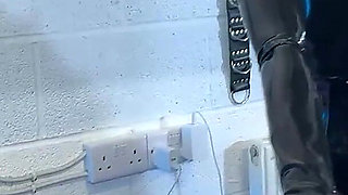 Latex Tease for Locked Cock