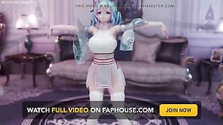MikuMotion's 3D Hatsune Miku (g)i-Dle Queen Striptease - Busty Jiggle in Tight Uniform