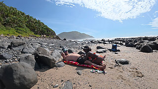 Lost Between Tides and Each Other -horny Ebony MILF Rides Her Lover