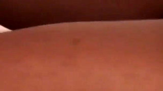 Black woman rubs her pussy and gets fucked by a stiff white cock