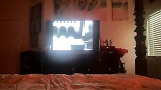 Amateur young brunette enjoys dildo on solo masturbation