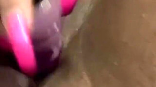 Spreading My Pussy Stimulating My Clit with Wand Intense Dildo Fucking Orgasms