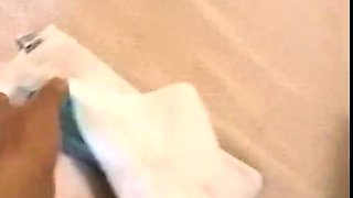 Cute young amateur web cam girl masturbates with her toy