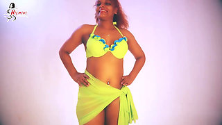 Luminous Blue and Green Full Cover Bikini set Try On Haul _ SL Fashion Diary