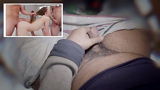 Gay cuckold husband, stocking, fellatio