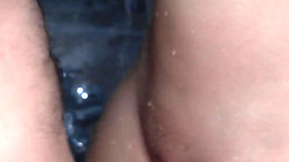 Fucking My Skinny Girlfriend Standing up, Cum on Her Stomach