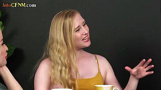 CFNM femdoms suck dick in group hardcore GIVING HEAD and HJ action