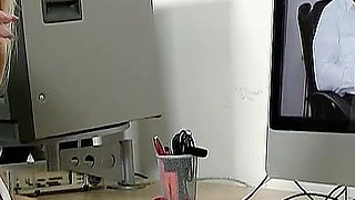 Blonde Big Titted Secretary Angel with Hairy Pussy Fucked by Boss