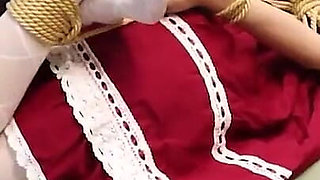 Jw1-a Girl Wearing White Stockings Was Tied up as Hogtie Bondage
