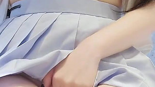 Before Going Out, She Couldn't Help but Masturbate Once