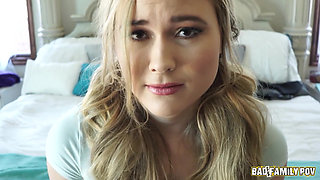 BadFamilyPOV - Blonde teen Alyssa Cole learns a harsh lesson when she steals from her stepdad