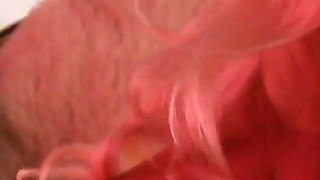 Syren Sexton an unfaithful slut with blonde hair opens her legs to please her pussy and gives blowjob