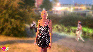 Blonde Slut Hooked up on the Party Mile and Fucked