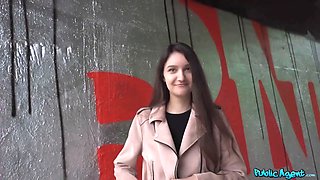 Public agent - college art schoolgirl with Natural Tits dares to have porno outside for first time