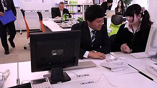 Slutty shameless secretary can't get enough hardcore sex