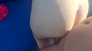 Sex With A Redhead In The Pool