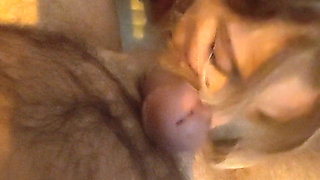 Sexy Amateur Blonde Loves to Suck Balls and Swallow All