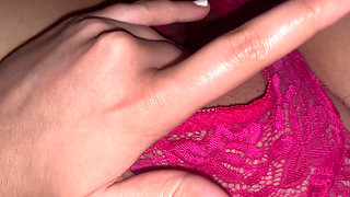 Masturbate in the middle of my pink panty