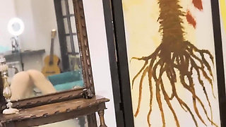 Tattooed MILF Stretching Her Flexible Body