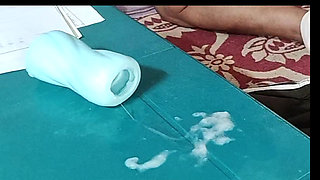 Silicone Pussy Creampied Sex Toy Fucking