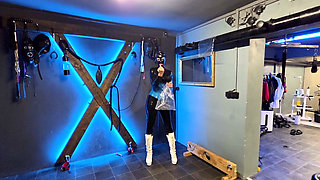 Breathplay Where a Slave Has to Drink His Mistress's Watter.