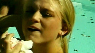 Perfect Blonde Babe Eats Cum After Hot Outdoor Fuck