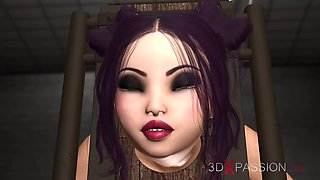 Master slave bangs hard a big titted sexy brunette in jail