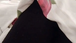 A student girl showed untouched holes