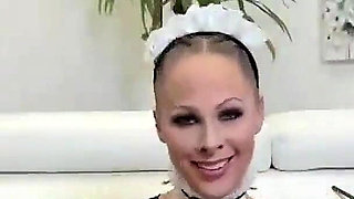 Naughty Maid Gianna Michaels Always Her Big Tits and Ass and Shaves Her Hairy Pussy Live