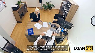 Loan4k. amateur office porn with a promiscuous cheater and a loan manager