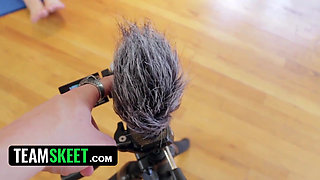 Petite Yoga Slut Gets a Good Stretch and a Massive Cock up Her Tiny Little Pussy - Free Full Movie