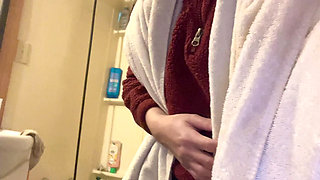 tiny nature tit hana so nice her in bathroom finish shower