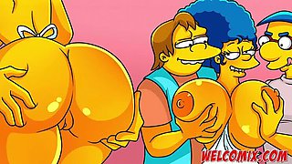 Big Ass Hentai Afternoon - The Simptoons Anal Domination & Double Penetration