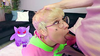 Magdalenas ride in the bathroom Anal Blonde Blowjob Cumshot