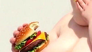 Intense Feeding Session - SSBBW Humiliates and Fattens Thin Girl