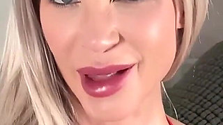 MILF Oiled Red Bikini Finger Fuck