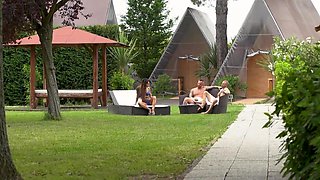 Benny Green Glamour Doll In Anal DP Threesome Outdoors with Facial Cumshots - Benny green