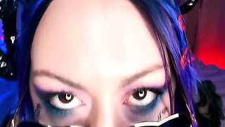 big tits Succubus Deepthroats Dildo And Fucks Herself To Org