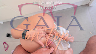 480 Horny MILF Lets Neighbor Creampie Her Ass Then Swallows His Warm Piss